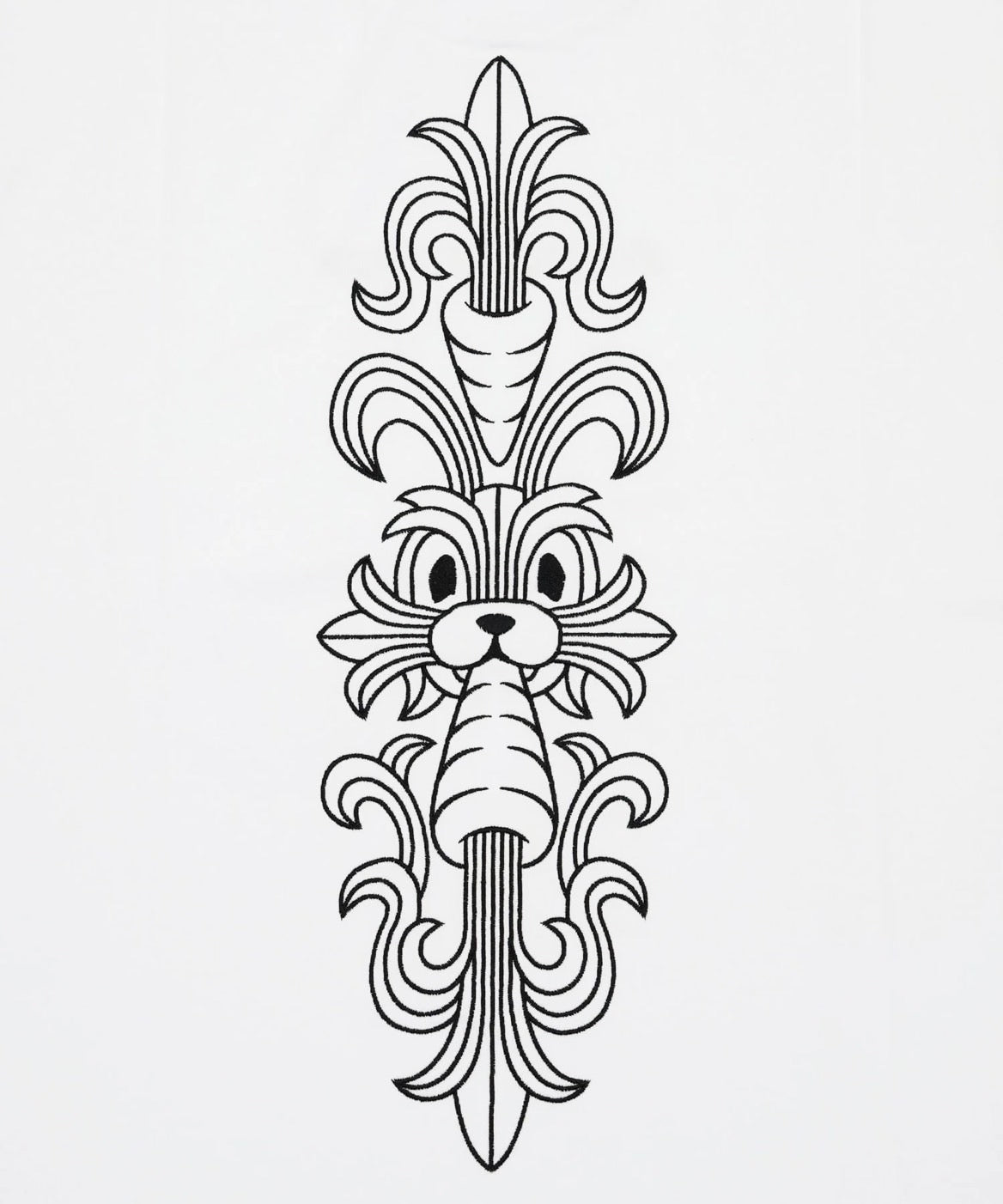 Embroidery Carrot Rabbit T-shirt [FRC3876]
